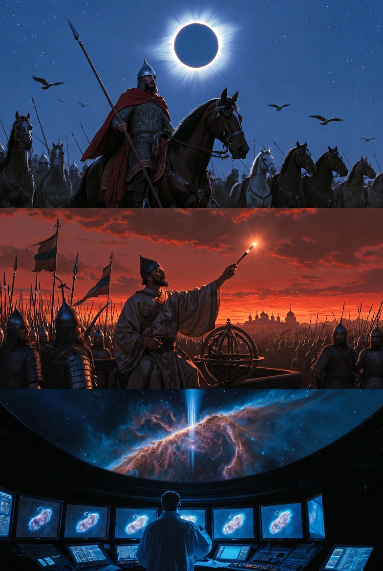 Крабовидная туманность и затмение Игоря